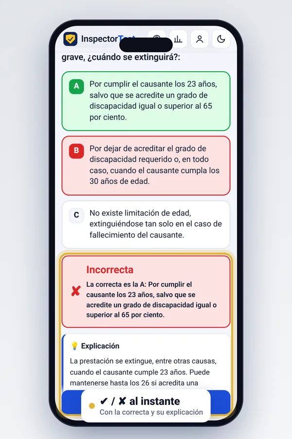 Pregunta corregida con explicación